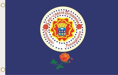 Fahne Flagge Lancaster City (Pennsylvania) Hissflagge 90 x 150 cm