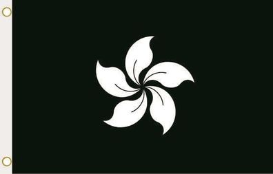 Fahne Flagge Black Hong Kong Bauhinia Hissflagge 90 x 150 cm