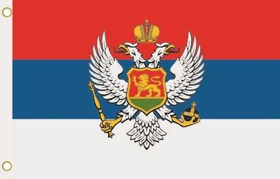 Fahne Flagge Königreich Montenegro Hissflagge 90 x 150 cm