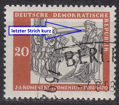 Germany DDR [1958] MiNr 0644 F1 ( O/ used ) [01] Plattenfehler