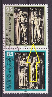 Germany DDR [1983] MiNr 2808 SZd260 F04 ( OO/ used ) [01] Plattenfehler
