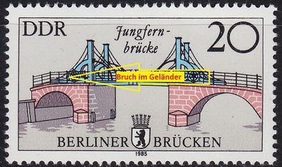 Germany DDR [1985] MiNr 2973 F26 ( * * / mnh ) Bauwerke Plattenfehler