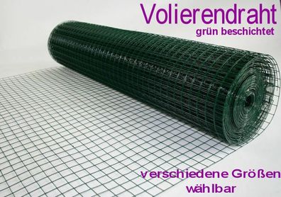 Volierendraht XL Grün Drahtgitter Verzinkt Drahtzaum Maschendraht Draht Voliere