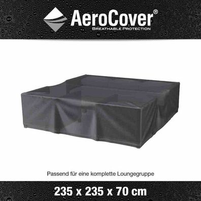 AeroCover Schutzhülle für rechteckige Lounge-Sets 235x235xH70 cm Schutzhaube Sitzgru