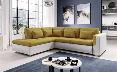 FURNIX Ecksofa Fiorenzo Sofa Schlaffunktion Sofakissen Couch L-Form MA 120-KR 01 ...