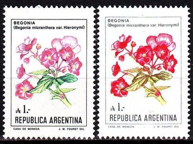 Argentinien Argentina [1985] MiNr 1757 ( * */ mnh ) [01] ex Blumen 2 Farben