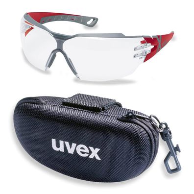 UVEX Schutzbrille pheos cx2 9198258 grau UV-Schutz kratzfest Set mit Brillenetui
