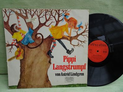 LP discoton 76205 Pippi Langstrumpf Astrid Lindgren Regine Lamster Jörg Bobsin