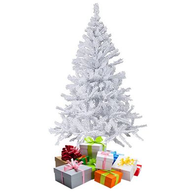 Weihnachtsbaum 180 cm künstlicher Tannenbaum Christbaum Weiß inkl Ständer
