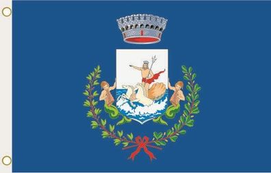 Fahne Flagge Nettuno (Italien) Hissflagge 90 x 150 cm