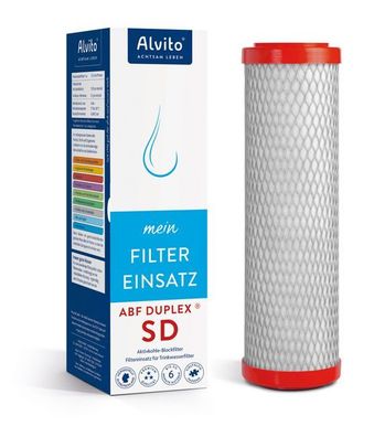 Alvito Wasserfilter ABF Duplex SD - Aktivkohle Blockfilter - 0,15 µm