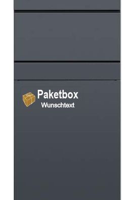 Paketbox Aufkleber mit Wunschtext Paket Box Kennzeichnung (RT87/14)