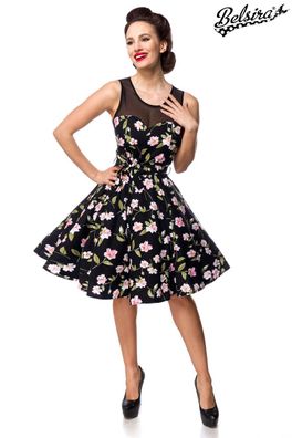 Belsira 50301 Kleid mit Dots schwarz/ rosa in Größe 2XL