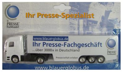 Blauer Globus Nr. - Ihr Presse Fachgeschäft - MB Actros - Sattelzug