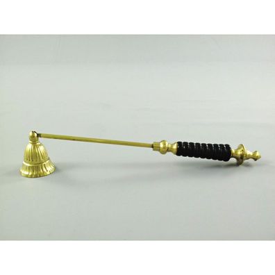 Kerzenlöscher mit beweglicher Glocke gold-schwarz ca 29cm Dochtlöscher Metall