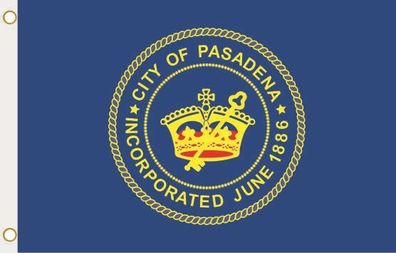 Fahne Flagge Pasadena City (Kalifornien) Hissflagge 90 x 150 cm