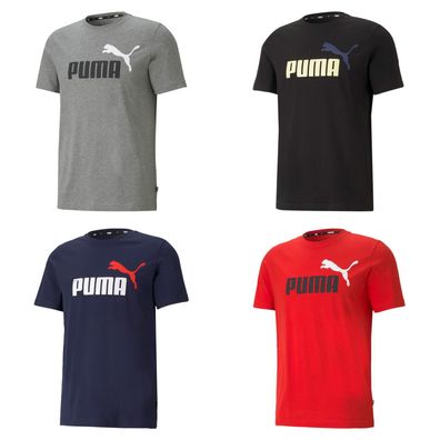 PUMA Herren ESS+ 2 Col Logo Tee / T-Shirt Kurzarm Sportshirt Trainingsshirt