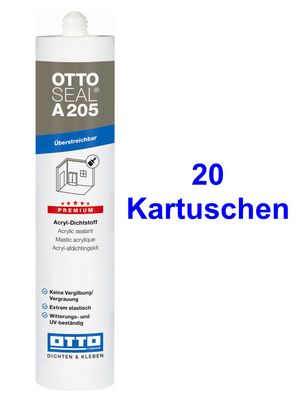 Ottoseal® A205 20 x 310 ml Der Premium-Acryl-Dichtstoff, Witterungs- und UV-beständig