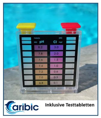 Testkit Pooltester Ph-Wert / Chlor Messung inkl. 2x30 Tabletten DPD1 Phenol Red