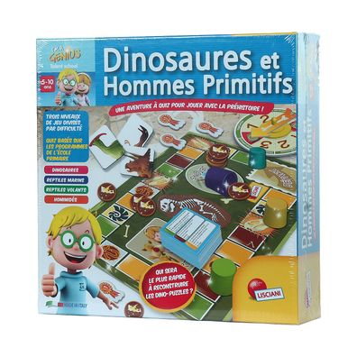 Lisciani Giochi Dinosaurier und Urzeitmenschen Brettspiel für Kinder - Französisch