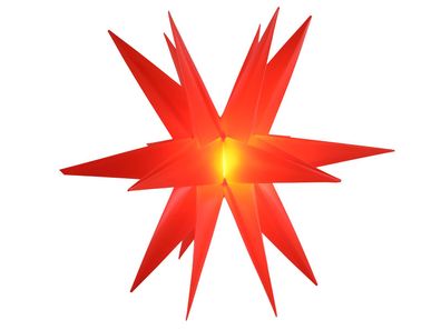 3D LED Weihnachts Stern rot zum hängen - 60 cm - Fenster Deko Leuchtstern Strom
