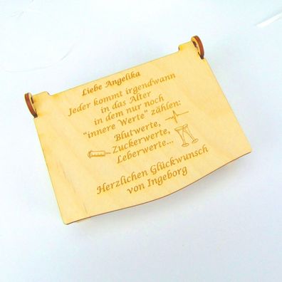 Personalisierte Schatzkiste Geburtstagsgeschenk Gutschein oder Geldgeschenk Holz