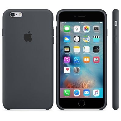 Original Apple iPhone 6 Plus / 6S Plus Silikon Case MKXJ2ZM/ A Charcoal Gray Neu