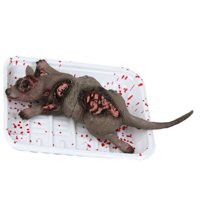 Horror Frühstück blutige Ratte Grusel Party Tier gruselig Deko Blut Halloween