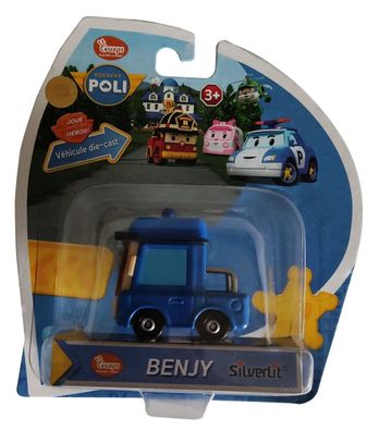 Silverlit Robocar Poli 83259 Benjy, Auto, Blauer Pickup, Spielzeugauto für Kinde