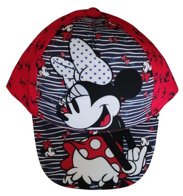 Disney Minnie Maus Kappe, Base Cap, Mütze Motiv Wellen Anker für Kinder Rot, Gr.