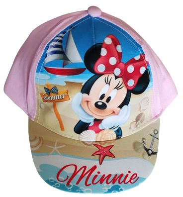 Disney Minnie Maus Kappe "Summer" Base-Cap Mütze Sonnenhut für Kinder Rosa, Gr.