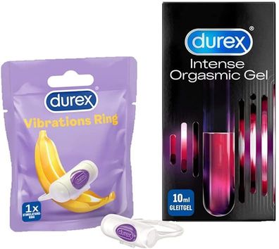 Durex Vibrations Stimulationsring + 1x Intense Orgasmic Stimulierungsgel 10ml