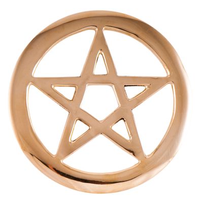 Pentagramm Messing &oslash; 11,5 cm Kraftsymbol Schutzsymbol Magie Feng-Shui