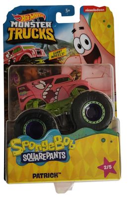 Mattel GKD22 Hot Wheels Monster Trucks Nickelodeon Spongebob Charakter Car Patri