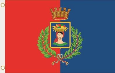 Fahne Flagge Pomezia (Italien) Hissflagge 90 x 150 cm