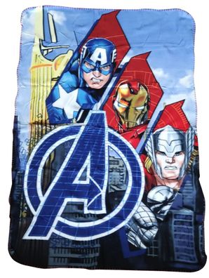 Marvel Avengers Fleecedecke Captain America, Iron Man und Thor 100x150 cm, 100 %
