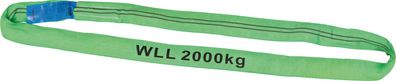 PETEX 47202413 Rundschlinge WLL 2.000 kg, Länge 4 m, Umfang 8 m, grün