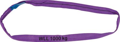 PETEX 47201024 Rundschlinge WLL 1.000 kg, Länge 1 m, Umfang 2 m, violett