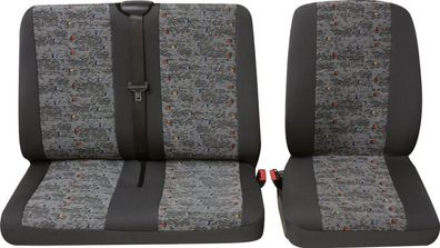 PETEX Sitzbezug Universal Eco Class Profi 3 grau (Einzel- / Doppelsitz) 2-Teile