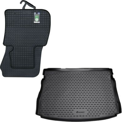PETEX Gummimatten + Kofferraum-Schalenmatte schwarz für BMW X1 (F48) ab 10/2015