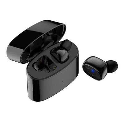 TWS Kopfhörer Bluetooth 5.0 Kabellos Stereo Headset TWS Ohrhörer Wasserdicht Schwarz