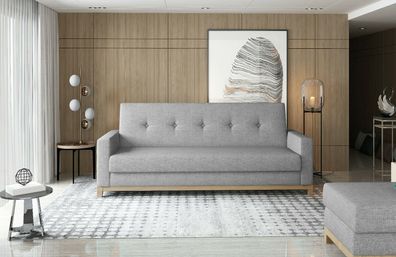 Sofa Couch Garnitur Sofagarnitur SELENE mit Schlaffunktion und Bettkasten NEU