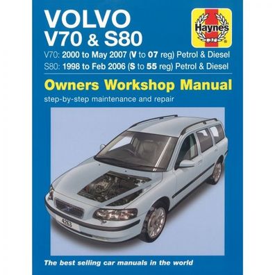 Volvo S80 V70 1998-2007 Benzin Diesel Limousine Kombi Reparaturanleitung Haynes