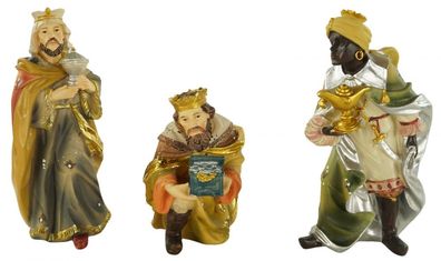 Detaillierte Krippenfiguren Heilige drei Könige 3-tlg., ca. 15 cm, K 077-02