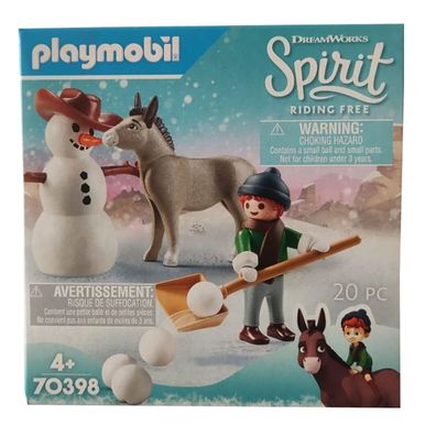 Playmobil DreamWorks Spirit 70398 Schnee-Abenteuer mit Snips & Herrn Karotte, Sp
