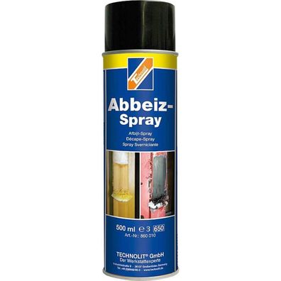 Technolit Abbeiz-Spray 500ml, Abbeizer Farblöser Kleber Dichtungen Lackentferner