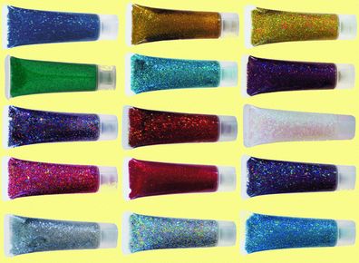 Eulenspiegel Glitzer-Gel, Glitter-Gel, 18 ml Tube, flüssiger Glitzer, wind fest