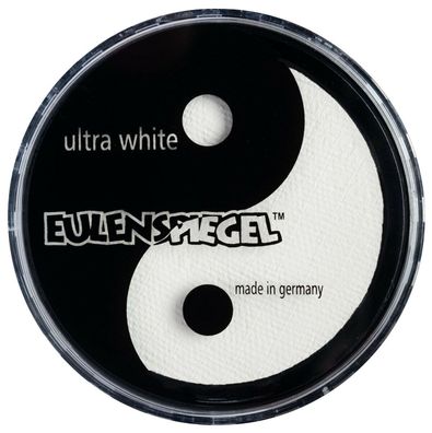 Eulenspiegel Profi Aqua Schminke Ultra White, Hochweiß Dose mit 20 ml