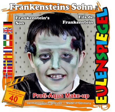 Eulenspiegel Motiv-Set Frankenstein´s Sohn, Schmink-Set mit Schmink-Anleitung