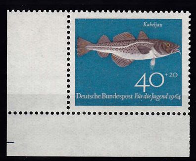 Bund 1964 Fische MiNr. 415 Ecke 4 FormNr. 1 G, postfrisch